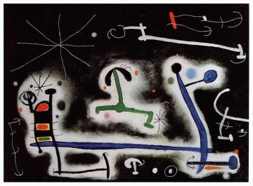  Joan Works - Characters and Birds Party for the Night That Is Approaching Joan Miro